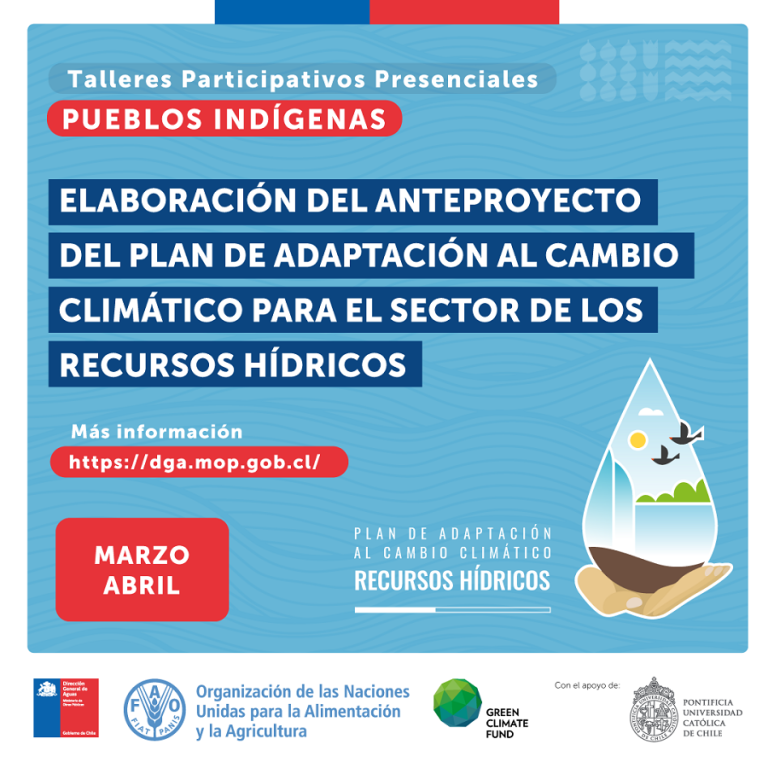 Gráfica talleres pueblos indígenas Plan de Adaptación al Cambio Climático en Recursos Hídricos